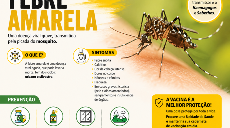 Febre amarela: não deixe o mosquito virar seu “vizinho”